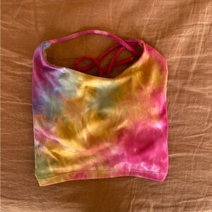 Strappy tie dye top